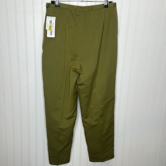 Pendleton NWT Green Silk Cotton Crop Slacks Size 14 - Picture 5 of 12